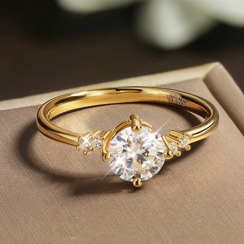 Moissanite Delicate Solitaire Ring